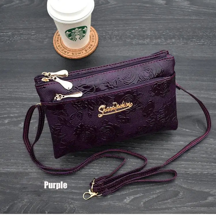 Women's PU Leather Crossbody Bag – Stylish Small Shoulder Messenger Handbag