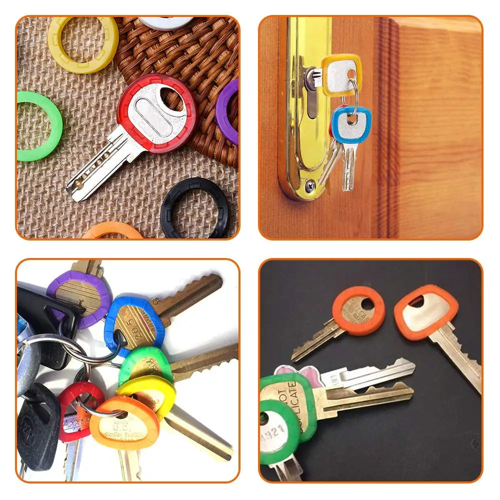 12 Sets of High-quality Vintage Key Covers, Multi-color Charming Silicone Key Caps, for Protecting and Organizing Door Keys