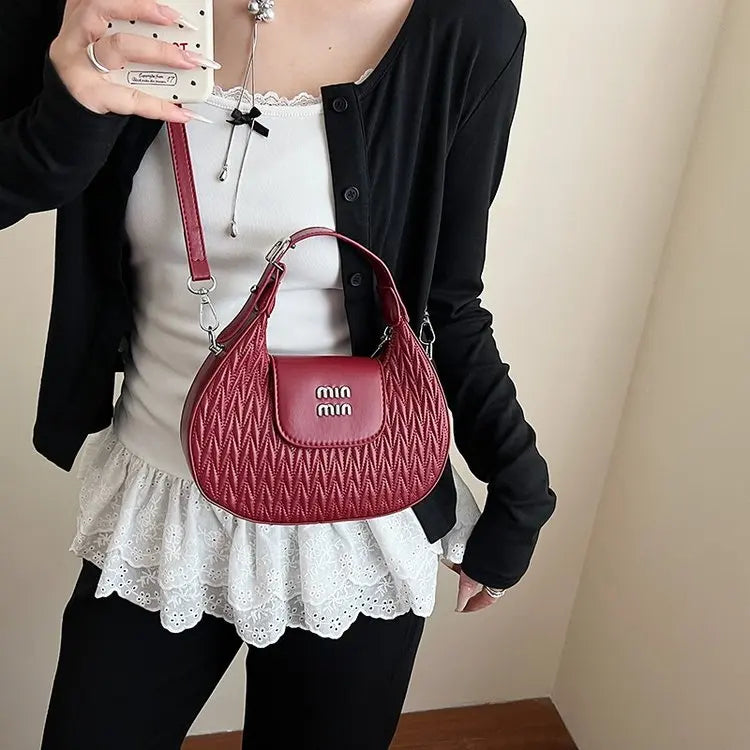 Classic Leather Diaper Bag Designer Paris Vintage Original Textured Square Satchel Ladies Crossbody Purse