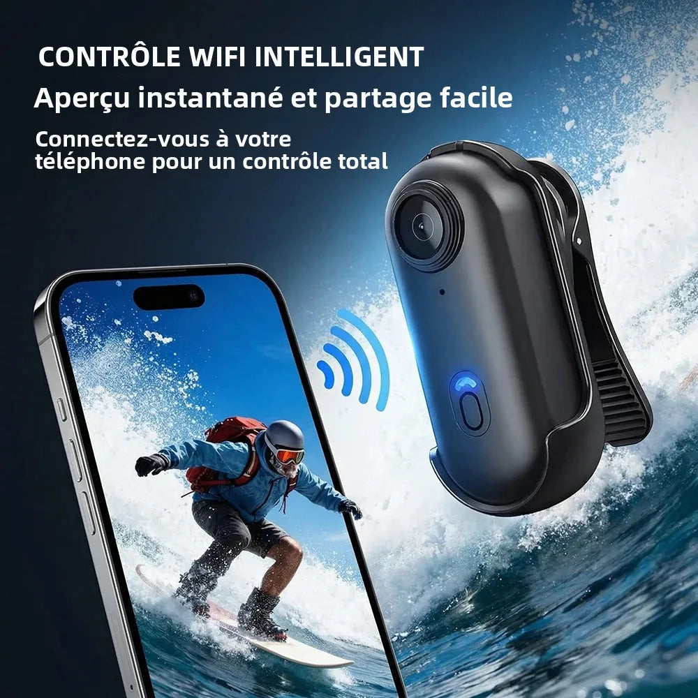 Mini 1080P/ 4K Pocket Magnetic POV Vlog Cam Body Chest Recorder Wireless WiFi Waterproof Action Camera Helmet Bicycle Sports