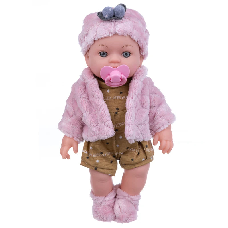 12inch 30cm Reborn Doll with Clothes Baby Doll Can Be Washed Soft Appease Education Newborn Baby Doll Children's Toys Gift
