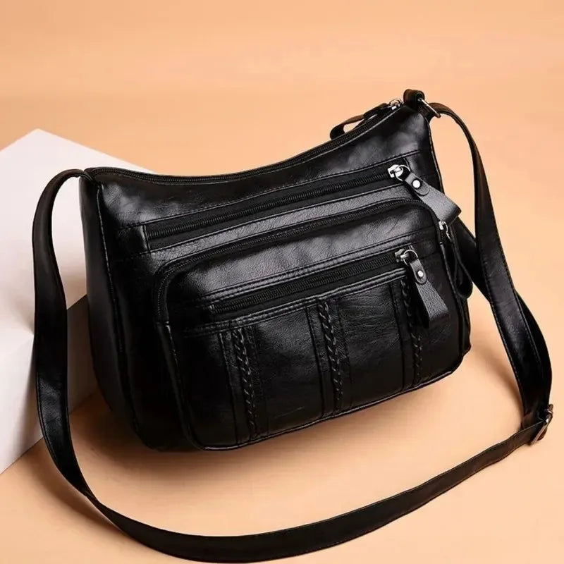 2025 New Large Capacity Middle aged Women's Bag Multi layer Lightweight Mother Bag Crossbody Bag Elderly Bag Shoulder Bag