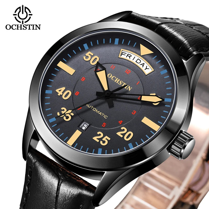 OCHSTIN Automatic Mechanical Watch for Men Gift Analogue Waterproof Military Sport Wristwatches Luxury Montre Homme Clock Gents