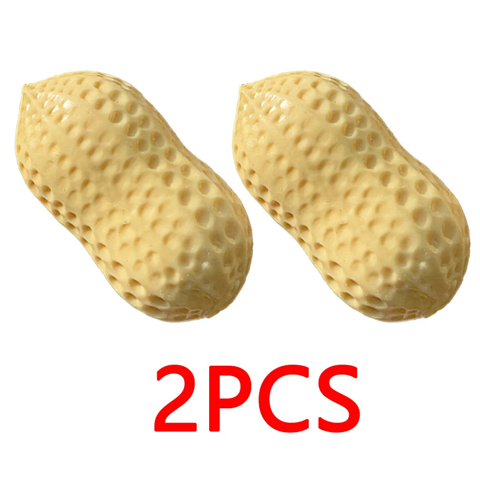 2 Styles Peanut Squishy Toys Crunchy Or Slow Rebound Food Shaped Stress Ball ASMR Sensory Fidget Toy for Adults Desk Recess Toy