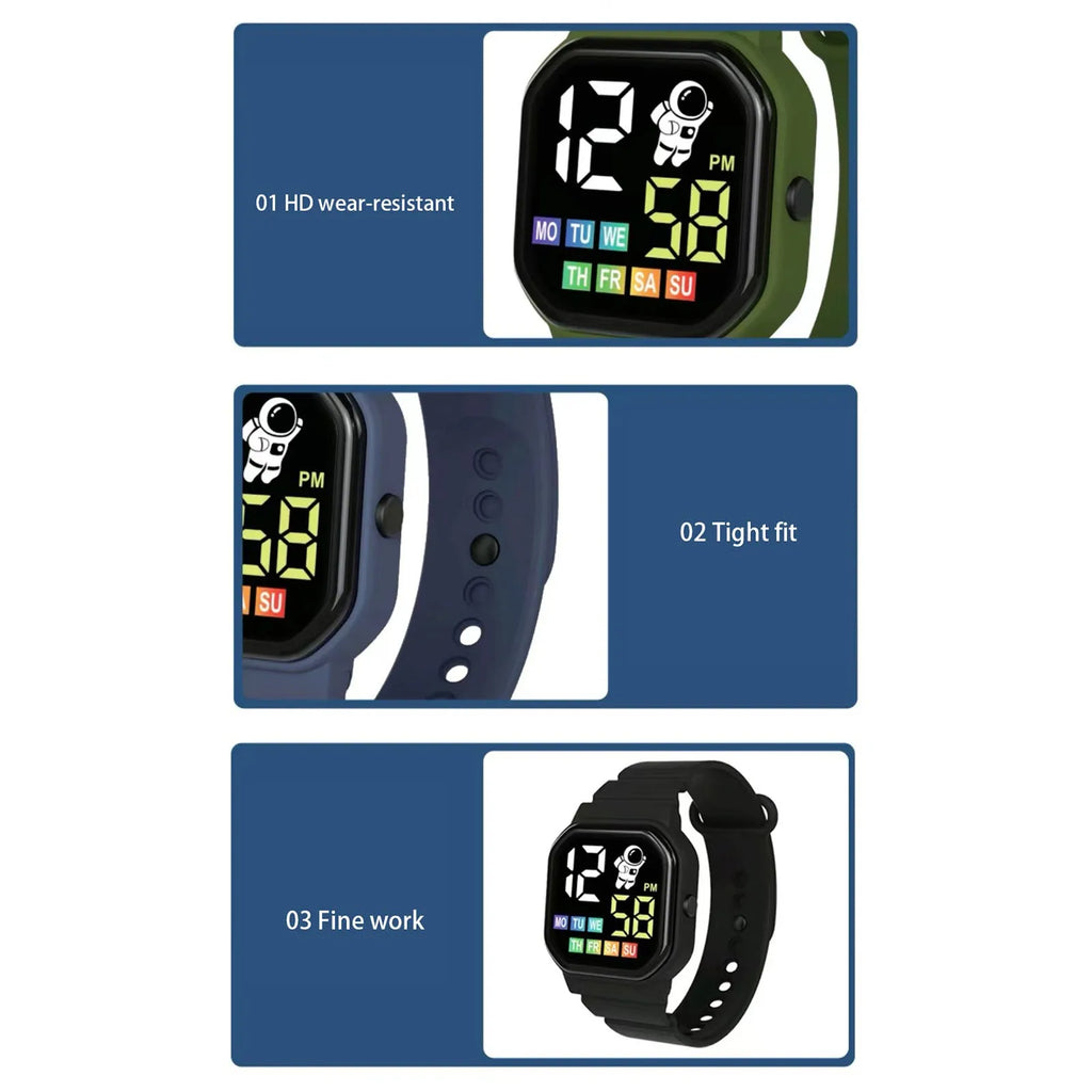 Electronic Watch For Boys Girls Children Outdoor Sport Watches LED Display Multi-function Digital Watch Alarm Clock reloj hombre