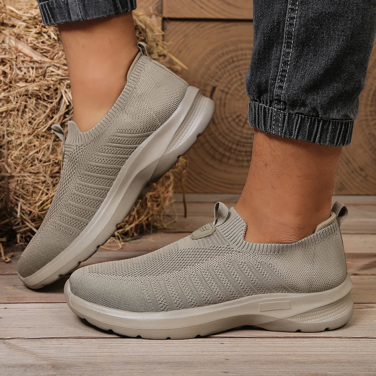Men's Shoes Solid Color EVA Casual Shoe Lightweight Comfortable Single Sole Non-Tiring Footwear for Everyday Use