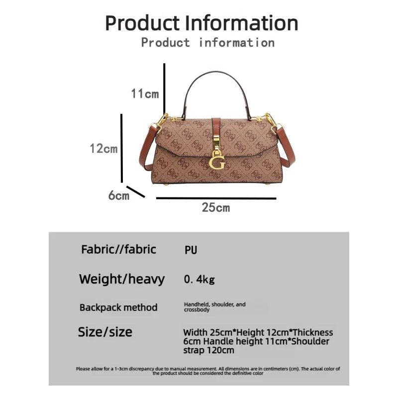 Square Satchels Diaper Bag For Women Vintage Casual Simple Fashionable Shoulder Bag Commuter Tote Messenger Purse High End