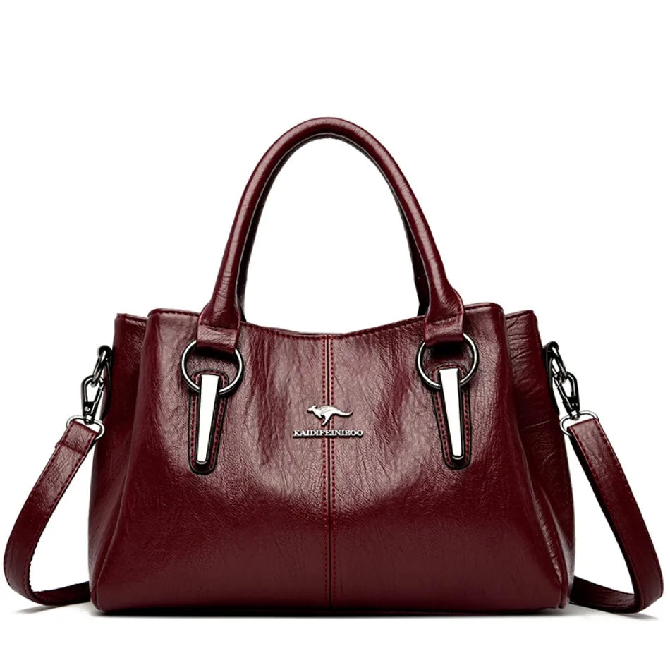 Women's Soft Leather Crossbody Bag – Luxury-Style Large-Capacity Handbag