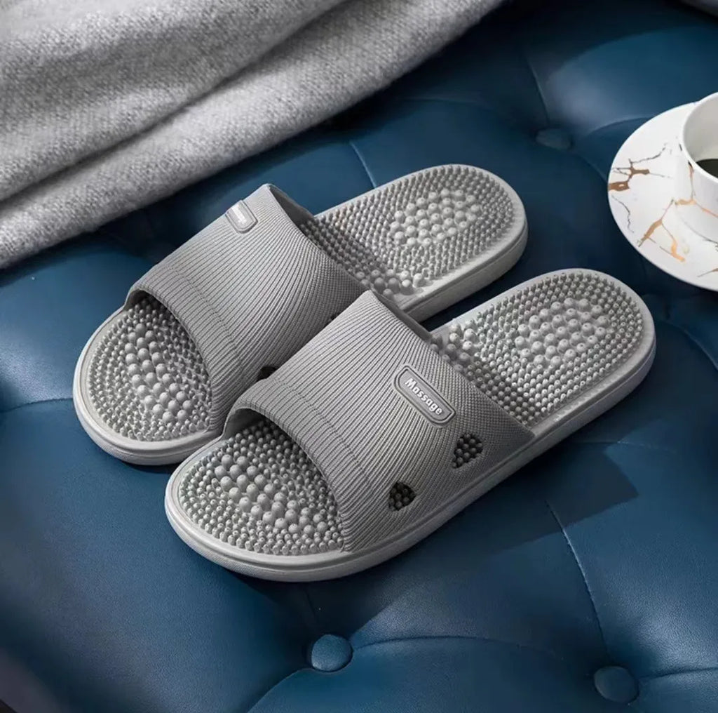 Couple Foot Massage Slippers Bathroom Soft bottom Anti-slip Slides Casual Home Flats Women men Home Relief Feet Shoes Zapatos