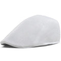 Linen Flat Cap Breathable Ivy Hat Summer Elderly Men Newsboy Cap Unisex Cabbie Hat Vintage British Driving Gatsby Cap Adjustable
