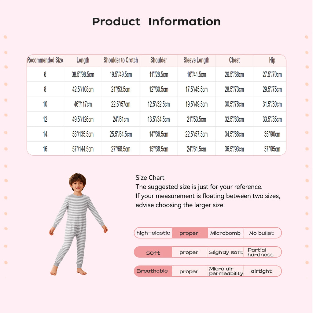 Children Special Needs Adaptive Clothing Long Sleeve Anti-Strip Back Zipper Striped Rompers Boys Girls Wearing All Day Jumpsuit