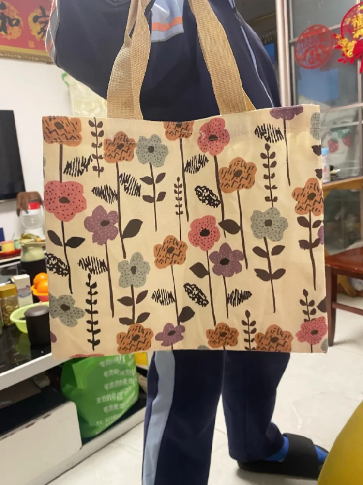 Women's Canvas Tote Bag – Large-Capacity Shoulder Bag for Shopping, Work and School