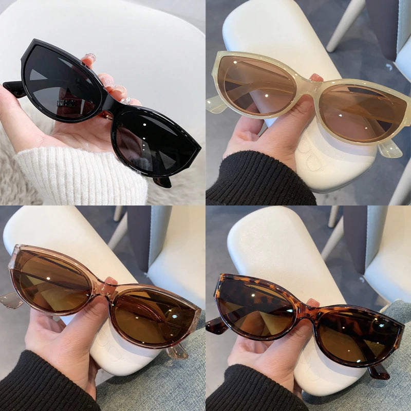 1/4pcs Fashion Small Cat Eye Sunglasses Vintage Brand Designer Sun Glasses Female Multi Color Eyewear UV400 Gafas De Sol
