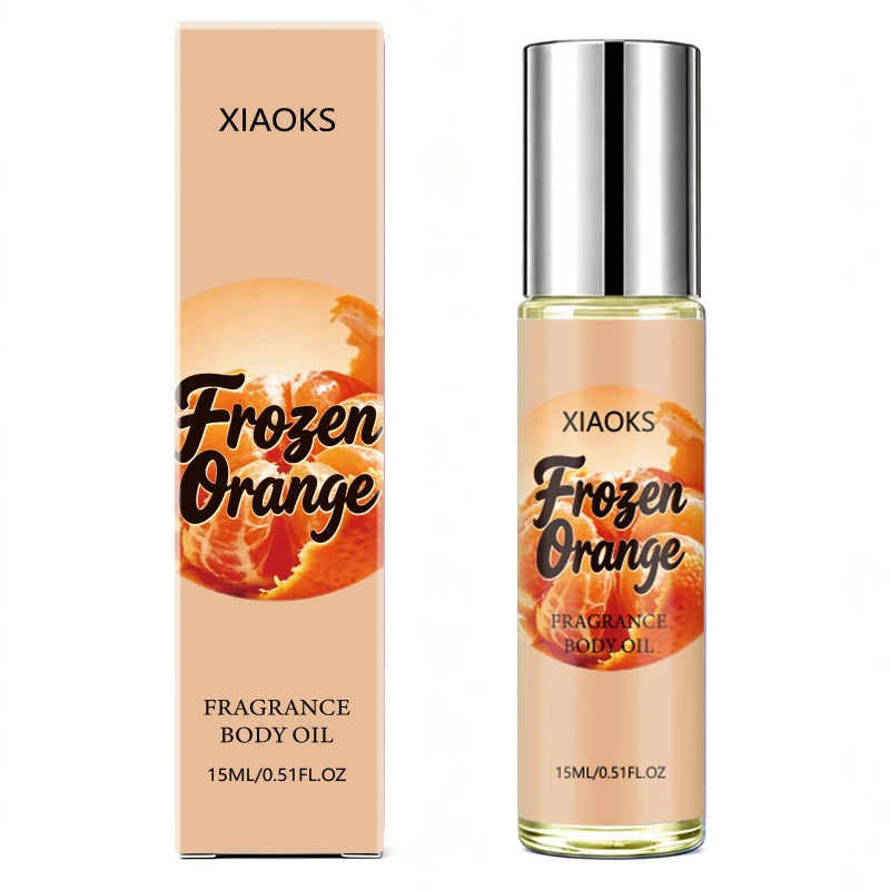 Women's Orange-Scented Roll-On Perfume, Elegant Citrus Fragrance, Light and Natural Scent, Unique and Refreshing, Increases the Attention from the Opposite Sex. Selected Perfume Ingredients, Alcohol-Free, Mild and Non-Irritat