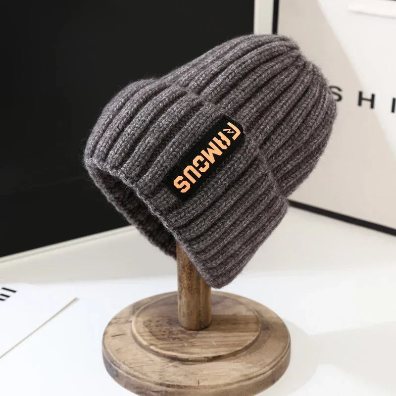 Soft Crochet Knit Beanie Winter Hat for Men Women Unisex Warm Solid Color Cold Cap Fashion Accessory