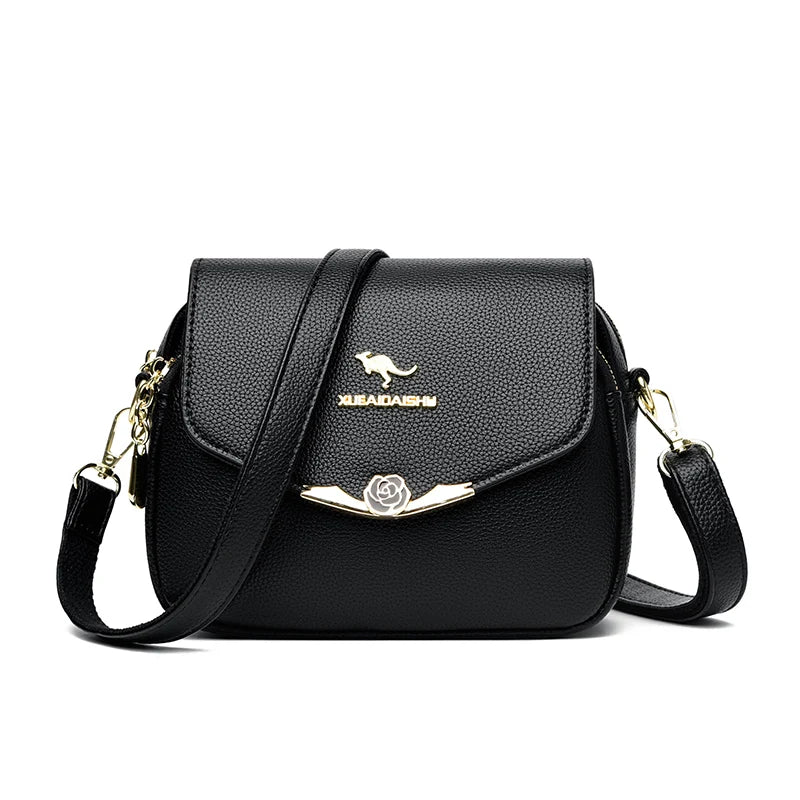 Women's Soft Leather Crossbody Bag – Elegant Designer Shoulder Handbag