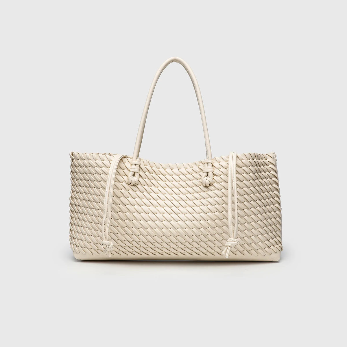 Fashion Design Woven Shopper Bag Top Handle Tote Bag Solid Color Women's Handbags Daily Shoulder Bags Commuter Clutch Purse Sac