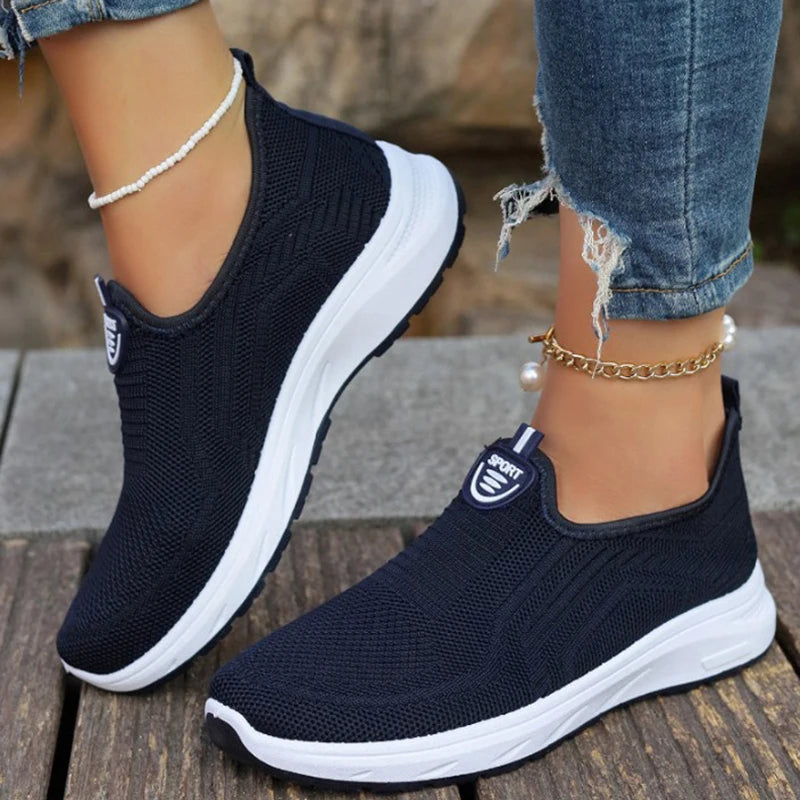 Women's Sneaker Slip On Women Sneakers Breather White Shoes Women Casual Sneaker Sports Shoes Comfortable Vulcanize Shoes Female