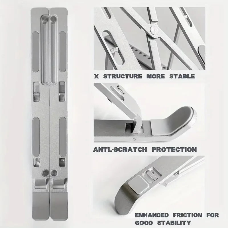 Laptop Stand - Foldable Portable Design for Laptops and Tablets, Enhancing Ventilation and Heat Dissipation Management
