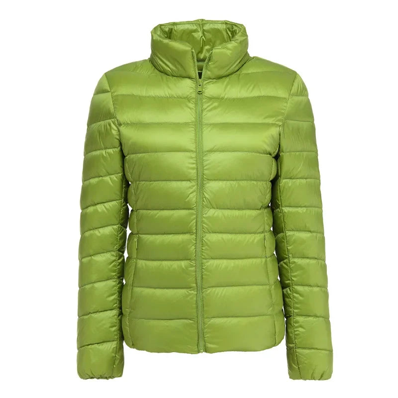 UZZDSS Women's Lightweight Hooded Down Jacket – 90% White Duck Down, Autumn Winter Coat