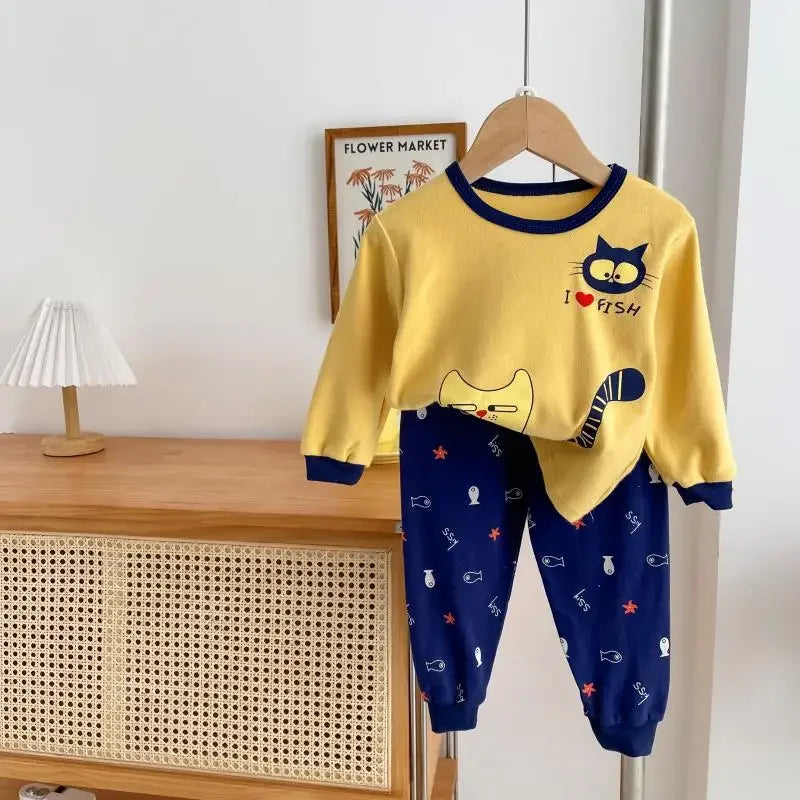 Boys’ Dinosaur Pajama Set – Long-Sleeve Top and Matching Pants
