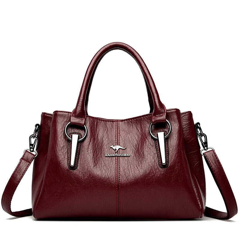 Women's Soft Leather Crossbody Bag – Luxury-Style Large-Capacity Handbag