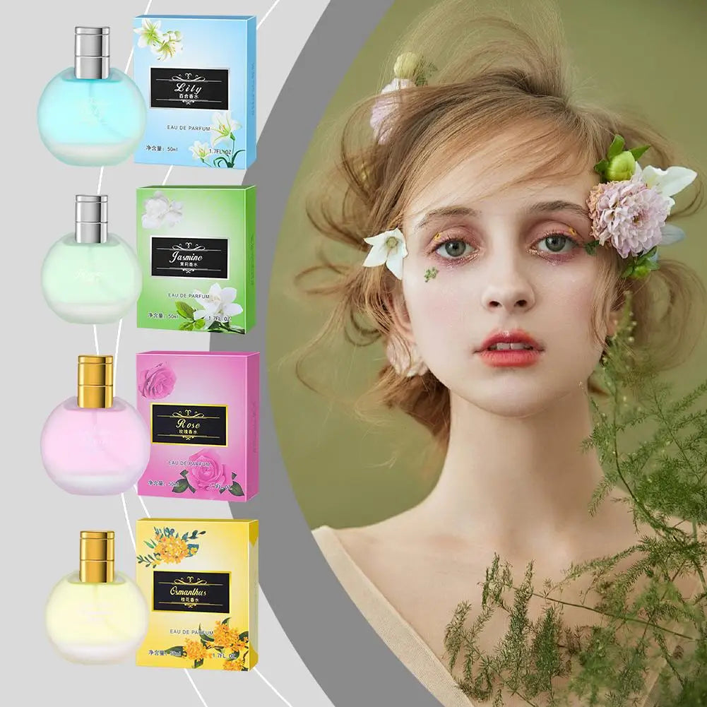 Floral Fresh Fragrance For Women Osmanthus Jasmine Lily Rose Fresh Floral Scent Spray Elegance Fragrance Dating Deodorant EDP