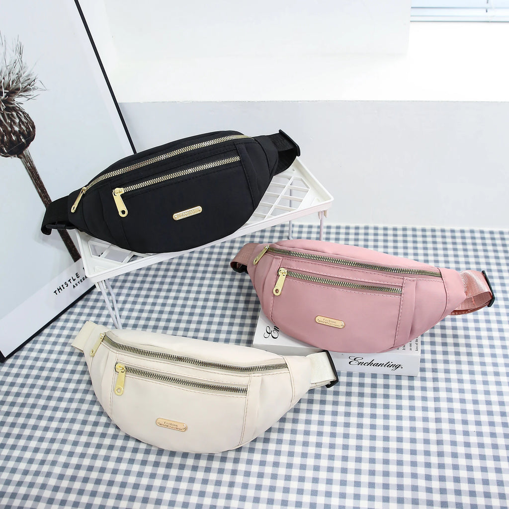 Women Sports Waist Bag Multi-Layer Fanny Pack Phone Essentials During Outdoor Activities Crossbody Purse Sports Chest Bag