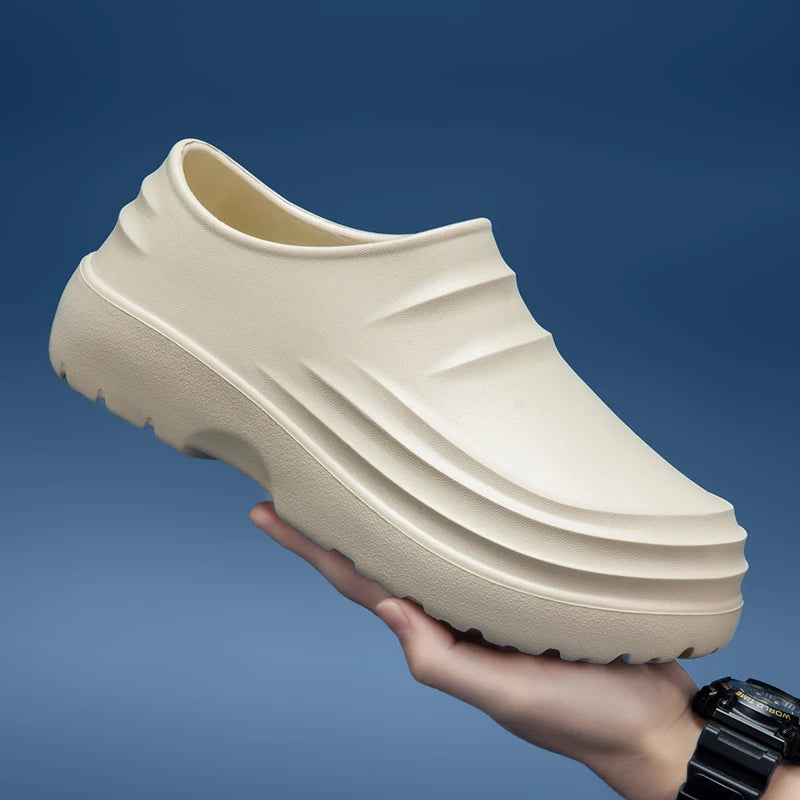 Men's Chef Shoes Summer Spring and Autumn Slippers Men Kitchen Shoes Couple Waterproof Shoes Women Chef Shoes EVA Man Sandals