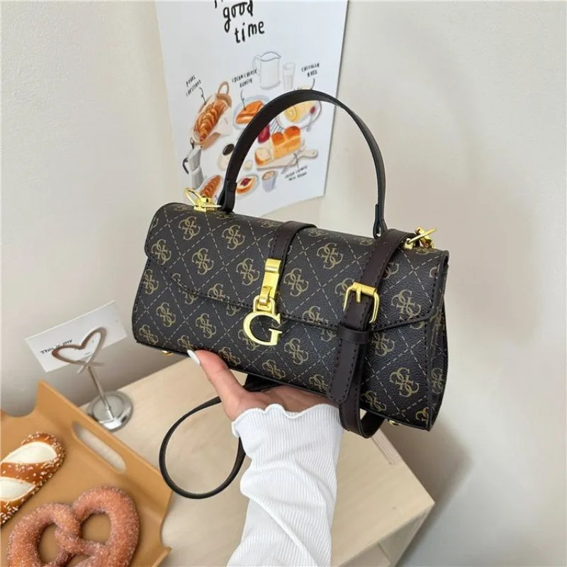 Square Satchels Diaper Bag For Women Vintage Casual Simple Fashionable Shoulder Bag Commuter Tote Messenger Purse High End