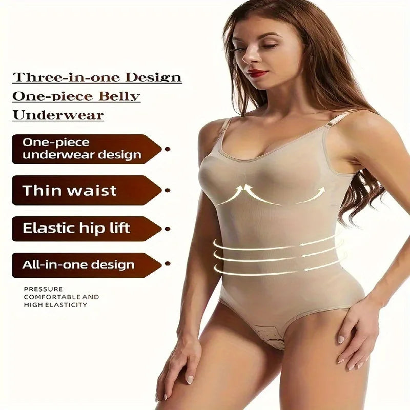 1PC Women Breathable Shapewear Bodysuit Full Body Sculpting Underwear Waist Trimmer Fitness Clothing Seamless Bandeau Design