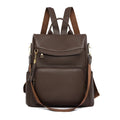 Women's PU Leather Backpack – Stylish Casual Daypack for School and Travel