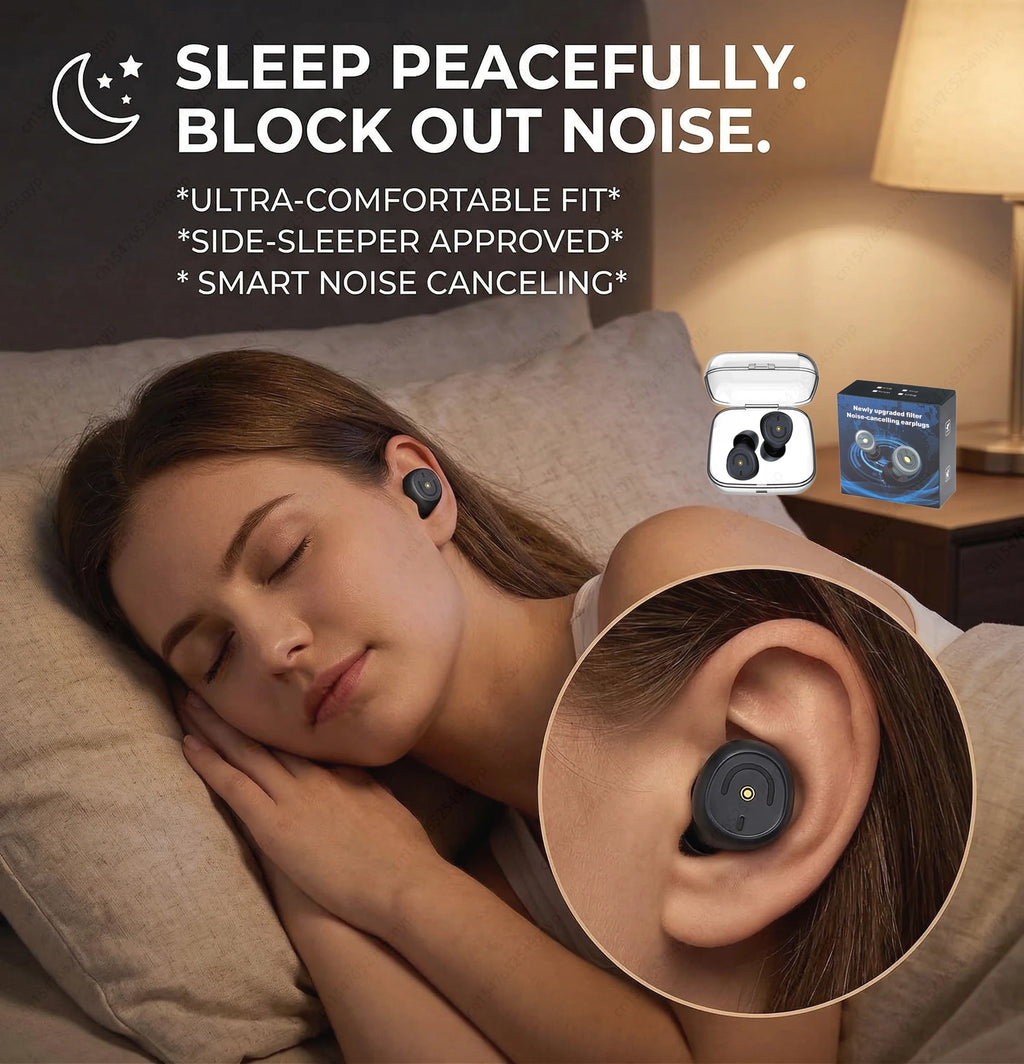 50dB Noise Cancelling Ear Plugs For Sleeping, Reusable Silicone Earplugs With 4 Ear Tips For Deep Sleep, Travel And Quiet Rest