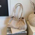 Women's Retro Suede Tote Bag – Large-Capacity Shoulder Handbag for Fall and Winter