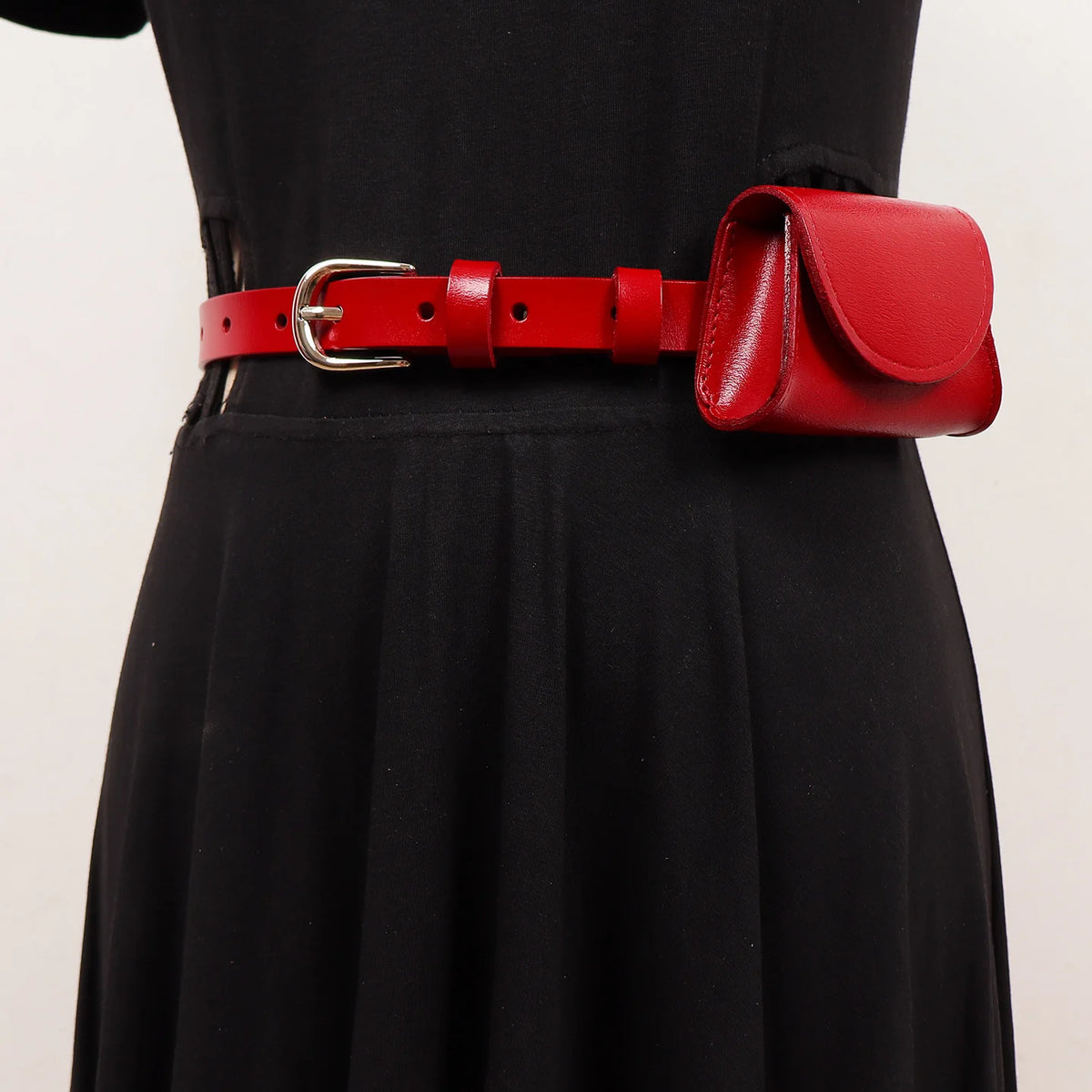 Mini Flap Waist Packs for WOmen Real Cow Leather Waist Belts with Lipstick Keys Purse Bag Cute Cowskin Fanny Pack Sac Femme