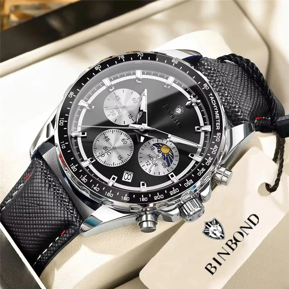 New Digital Sports Chornograph Gifts Mens Watches For Man Luxury Automatic Watch Men Fashion Quartz Wristwatches Leather Clock