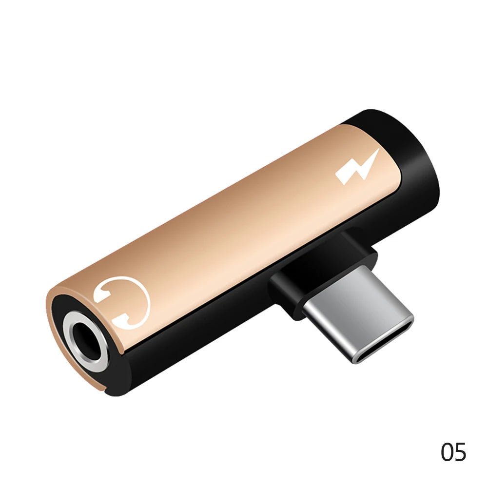 Upgrade Type C To 3.5mm Jack TypeC Audio Splitter Headphone Cable Usb-C Earphone Aux 3.5mm Adapter Charger For Xiaomi Huawei