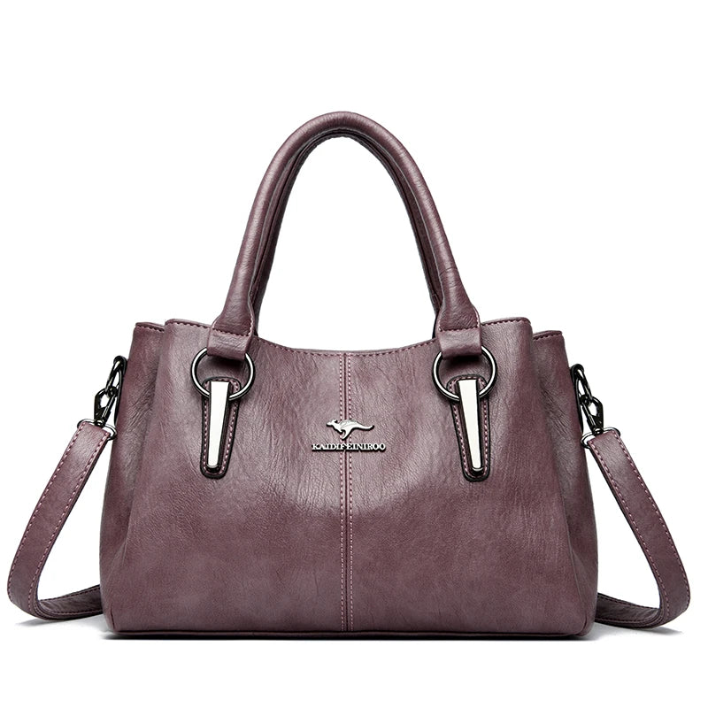 Women's Soft Leather Crossbody Bag – Luxury-Style Large-Capacity Handbag