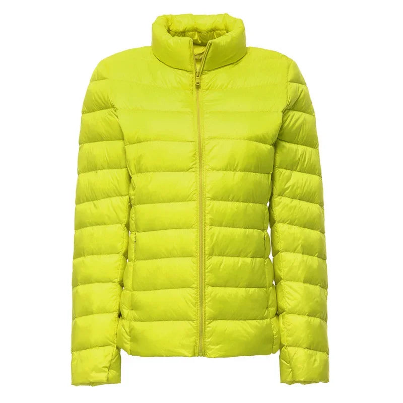 UZZDSS Women's Lightweight Hooded Down Jacket – 90% White Duck Down, Autumn Winter Coat