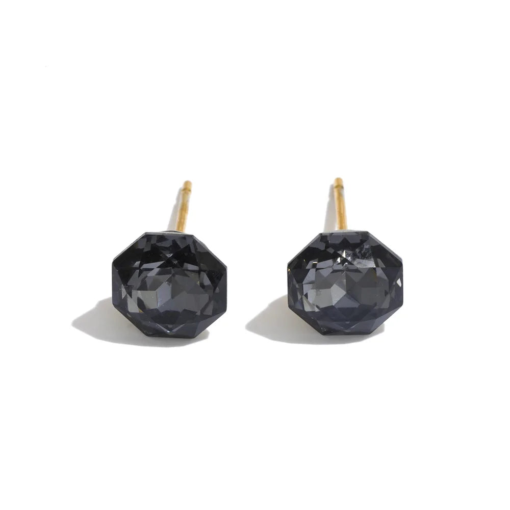 Yhpup Multicolor Crystal Stud Earrings – Round Shiny Earrings for Women
