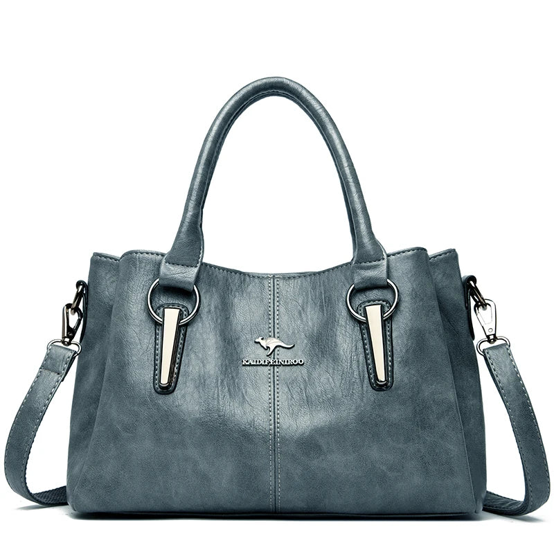 Women's Soft Leather Crossbody Bag – Luxury-Style Large-Capacity Handbag
