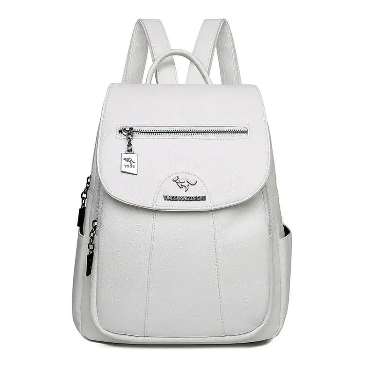 Women's Soft Leather Backpack – Vintage Casual Travel and Everyday Bag