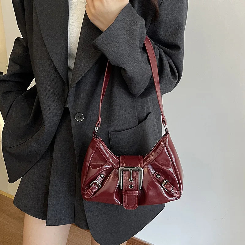 Women's Leather Tote Bag – Casual Zipper Shoulder Handbag
