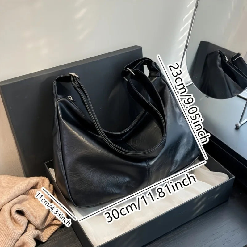 Fashion Soft PU Leather Tote Bags for Women Trend Female Simple Large High Capacity Shoulder Women Handbags Messenger Bags