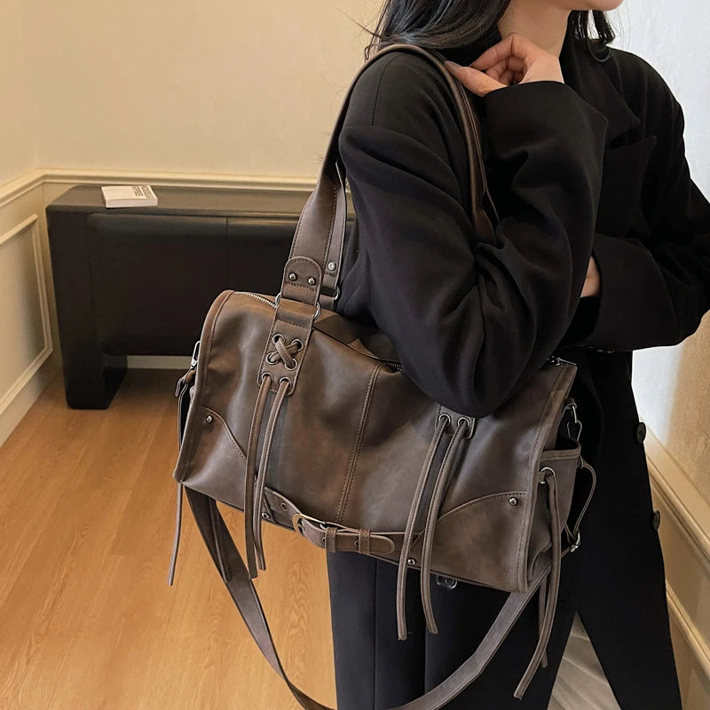 High Quality Women PU Leather Handbags Tote Bags Large Capacity Ladies Shoulder Messenger Bags for Women Casual Big Shopping Bag
