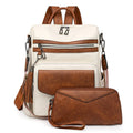 Women's Leather Convertible Backpack Purse – Multi-Pocket Shoulder and Travel Bag