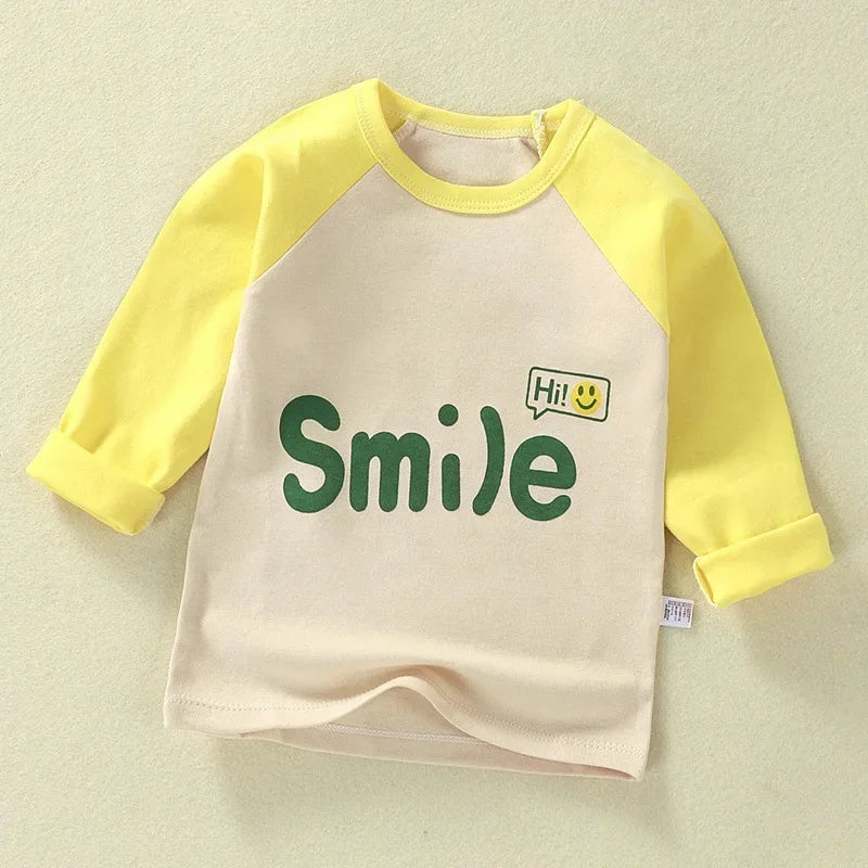 Children's Clothing Boys Girls T-Shirt Kids Clothes Cartoon Tops Long Sleeve Baby Clothing Autumn Winter Cotton Print Sweatshirt
