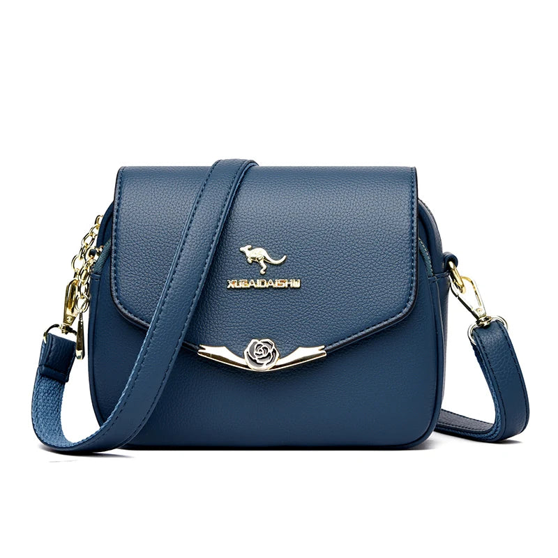 Women's Soft Leather Crossbody Bag – Elegant Designer Shoulder Handbag