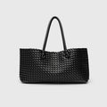 Fashion Design Woven Shopper Bag Top Handle Tote Bag Solid Color Women's Handbags Daily Shoulder Bags Commuter Clutch Purse Sac
