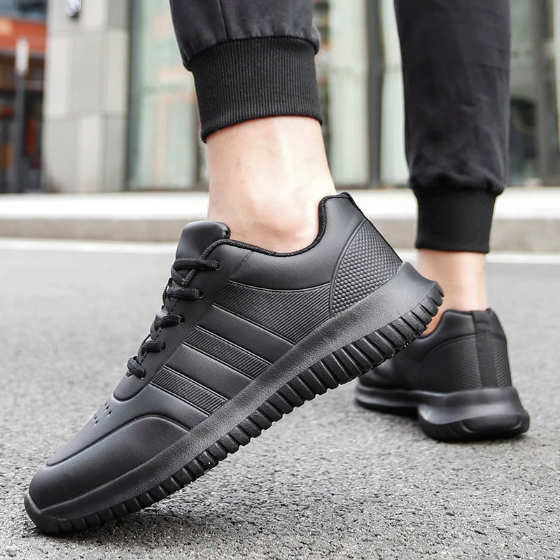 Chef shoes four season soft-sole anti-slip oil-proof waterproof portable kitchen work shoes fashion plus size casual men's shoes